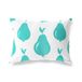 BonaMaison Turkoois-Wit Decoratieve Kussensloop, Kussenhoezen Bank, Decoratieve Kussenhoesjes, Kussensloop; Sofa, Slaapkamer, Kantoor, Auto 35x50 Cm - Ontworpen en vervaardigd in Turkije