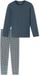 SCHIESSER Pyjama lang Heren jeansblauw 100% Katoen Maat 58