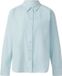s.Oliver Blouse Dames Lange Mouw Pastel Turquoise Katoen Regular Fit