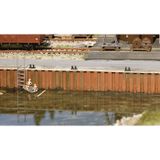 FALLER FA131012 131012 Quay Wall Painted HO Scale Building Kit Bouwset, Bruin, One Size