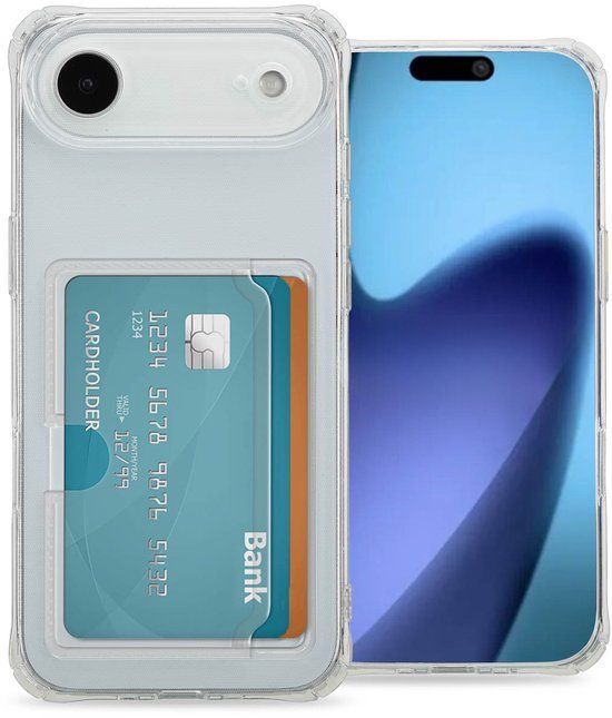 imoshion Hoesje met Pasjeshouder - Geschikt voor Apple iPhone 17 Air - Transparant