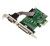 KALEA-INFORMATIQUE PCI Express PCIe combo-controllerkaart met 1 COM RS232 DB9 seriële poort en 1 LPT DB25 parallelle poort met WCH382L-chipset