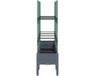 vidaXL Plantenbak met latwerk 160x40x142,5 cm polypropeen blauwgrijs