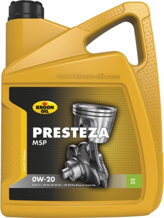 Kroon-Oil Motorolie Presteza MSP 0W-20 5 Liter