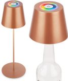 Briloner Calida - Oplaadbare Tafellamp - dimbaar - voor binnen en buiten - 3 in 1 - RGBW - IP44 - snoerloze - in hoogte verstelbaar - 36 x Ø 10,5 cm - bronskleurig