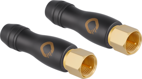 Oehlbach 4412 Coaxconnectoren - 2 stuks - Zwart, Goud
