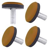cyclingcolors 4 meubelpoten, teflon, bruin, verstelbaar, PTFE-voeten, rond, vloerbescherming (M6)