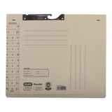 ELBA 100560083 pendelmappen 50 stuks per verpakking Ambachtelijke binding en sleufstansen in voordeksel 250 g/m² Manila-karton grijs