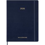 Moleskine 13 Maanden Agenda - 2026 - Essential Planner - Wekelijks - Verticaal - XXL - Saffier Blauw