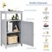 Coast armoire de salle de bain étagère libre multifonctionnelle 45 x 30 x 84 cm blanc