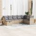 Maison Exclusive - Ensemble de meubles de jardin 8 pièces avec canapé et coussins, beige, en polyrotin