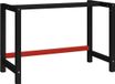 vidaXL Werkbankframe 120x57x79 cm metaal zwart en rood