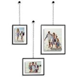 Americanflat Metalen zwevend frame met ketting - Set van 3