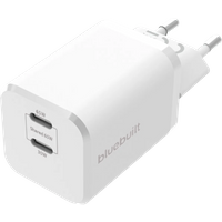 BlueBuilt Power Delivery Oplader met 2 Usb C Poorten 65W Wit