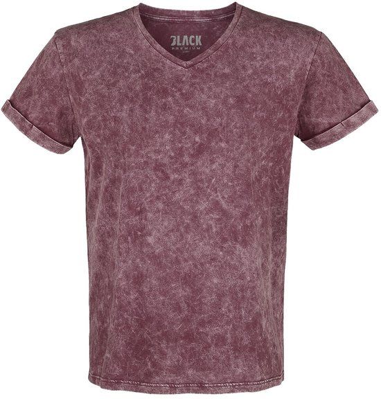 Black Premium by EMP Rood t-shirt met wassing - Heren - XXL