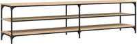 vidaXL Tv-meubel 200x30x50 cm bewerkt hout metaal sonoma eikenkleurig