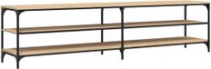vidaXL Tv-meubel 200x30x50 cm bewerkt hout metaal sonoma eikenkleurig