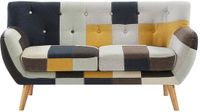 Vente-unique Drie- en tweezitsbank in patchworkstof SERTI II