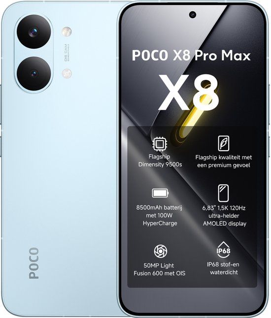 Xiaomi POCO X8 Pro Max - 12 GB RAM - 512 GB - Blauw