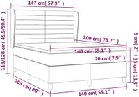 vidaXL Boxspringbed met matras, fluweel, roze, 140x200 cm
