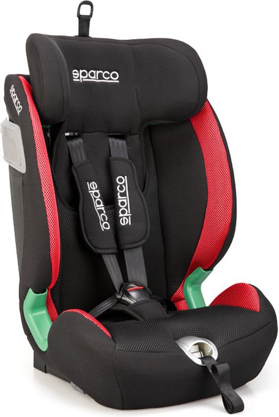 Sparco kinderstoel SK5000I (Isofix) Zwart/Rood i-Size 76-150cm (ECE-R129/03)