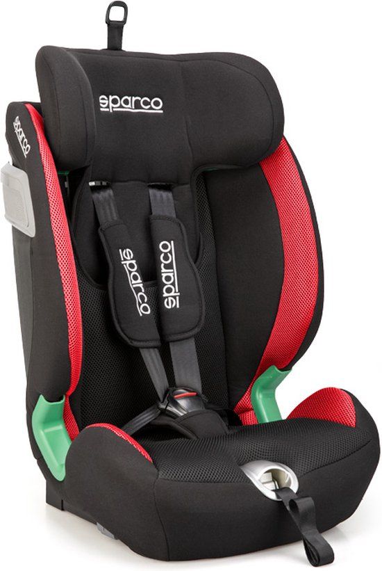 Sparco SK5000I i-Size Kinderstoel - Zwart/Rood - 76-150cm - Isofix