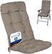 Beautissu Flair HL Stoelkussen Hoge Rugleuning 120x50x8 cm Taupe