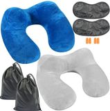 Unyqoos® Gris bleu Coussin de nuque gonflable