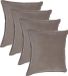 Atmosphera Bank/sierkussens Sophia - 4x stuks - 45 x 45 cm - polyester met rits