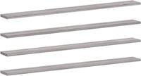 vidaXL Wandschappen 4 stuks 100x10x1,5 cm bewerkt hout grijs sonoma eiken