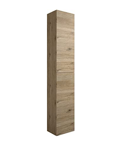 MaMa Store Omkeerbare kolomkast - 2 deuren - 30 x 22 x 160 cm - Hout - Natuurlijk eiken