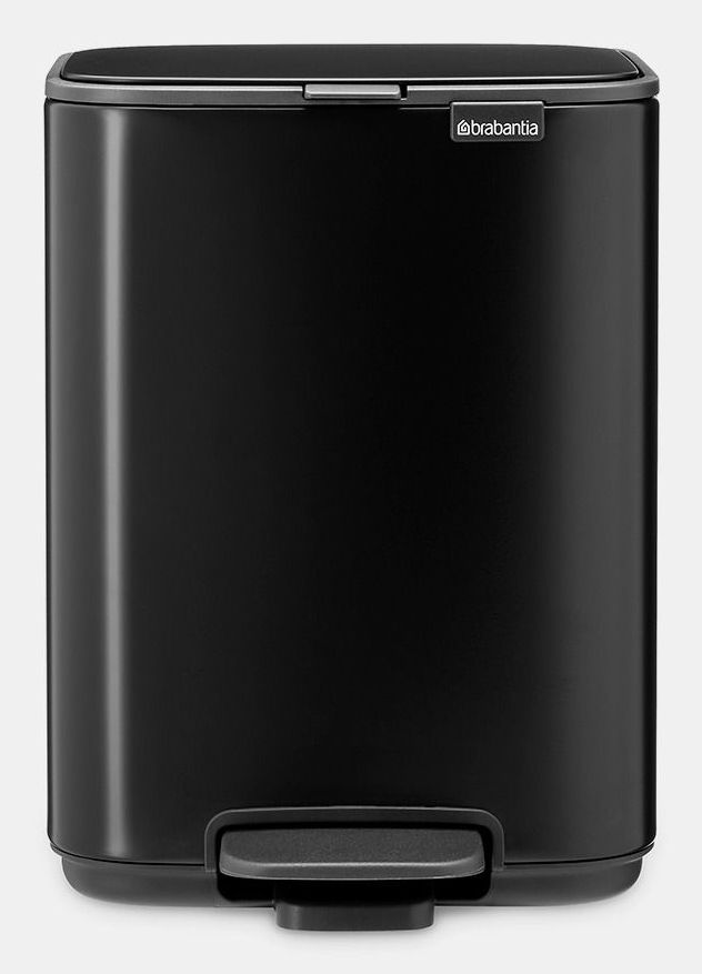 Brabantia Bo 4 l Rectangular Steel Black Pedal Bin