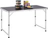 Wan GmbH Table de camping en aluminium Noir/Argent Rectangulaire Pliable Réglable Résistant à l'eau