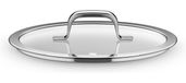WMF Fusiontec Mineral Pro, deksel 24 cm, glazen deksel met roestvrijstalen handgreep, kwalitatief hoogwaardig pannendeksel, ovenbestendig tot 180 °C, vaatwasmachinebestendig, 0520085290