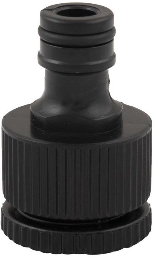 BLACK+DECKER Slangkoppeling met Reduceerstuk - ⌀13-19 MM - Lekvrije Koppeling - Zwart