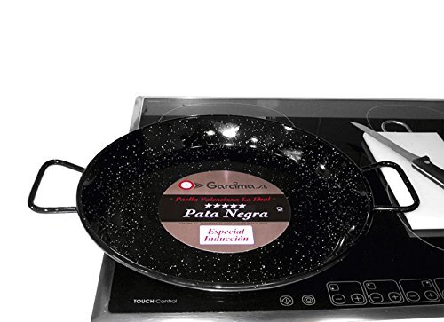 La Ideal geëmailleerde Paella Pan, zwart, 12 stuks