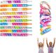 Bracelets Pop-it en silicone arc-en-ciel - Lot de 20