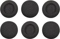 cyclingcolors 6X Foam Micro Headset Audio Computer Winddicht Gaming Oor Bescherming Microfoon Oortelefoon Headset Filter Zwart, 50mm