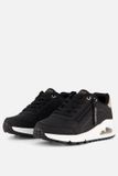 Skechers Uno Gen1 - Zip And Stride Meisjes Sneakers - Zwart/Roségoud