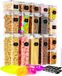Merkloos Set van 16 boîtes de conservation hermétiques - transparent, plastique, sans BPA, rectangulaire, couvercle avec fermeture à clip, lavable au lave-vaisselle