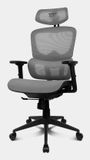 Drift Gaming DRAIR200BG - Professionele Gaming Stoel, hoge kwaliteit mesh en versterkt polymeer, 2D verstelbare gevoerde armleuningen, klasse 4 zuiger, draaibaar, kantelbaar, zwart/grijs.