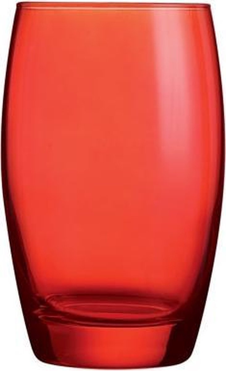 ARCOROC ARC J8493 Salto Color Studio Red Longdrinkglas, 350 ml, glas, rood, 6 stuks