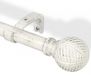Tringle à rideaux aspect bois 76-305 cm 25 mm réglable blanc