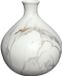 Ideas 4 Seasons Bloemenvaas Dazzle - marmer look - Wit/goud - Keramiek - D23 cm x H25 cm