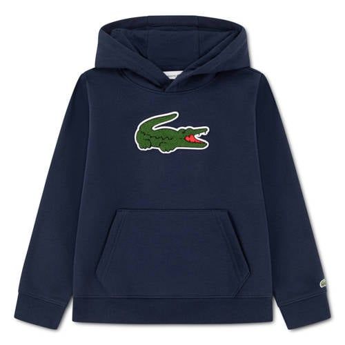 Lacoste sweater met logo - donkerblauw