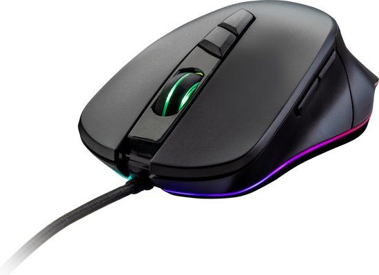 Surefire Gaming Martial Claw Gaming Mouse - USB - Black - 7 Buttons - Adjustable DPI - RGB Lighting