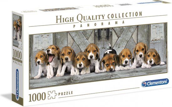 Clementoni Beagles Panorama Puzzle - 1000 Pieces - Ages 14+