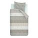 Riviera Maison katoenen gestreepte 1-persoons dekbedovertrek 140x220 cm - zand