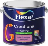 FLEXA Creations Muurverf - Extra Mat - 85% Framboos - 2,5 liter