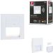 Paulmann LED-wandinbouwlamp Tsaro hoekig 80x80 mm 1W 80lm 230V 2700K Blanc mat